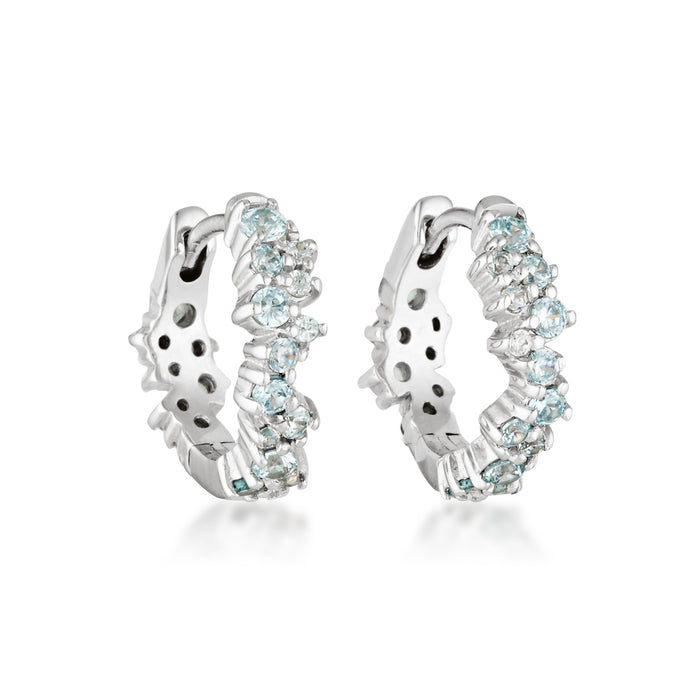 SOMETHING BLUE COVEY HOOPS | SILVER