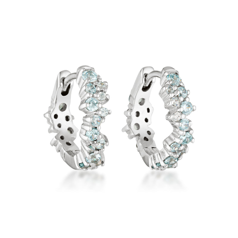 SOMETHING BLUE COVEY HOOPS | SILVER