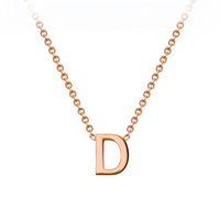 PETITE INITIAL NECKLACE | 9K SOLID ROSE GOLD