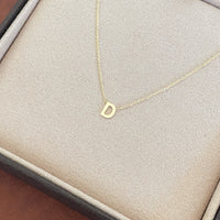 PETITE 'D' INITIAL NECKLACE | 9K SOLID GOLD