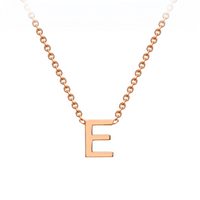 PETITE INITIAL NECKLACE | 9K SOLID ROSE GOLD
