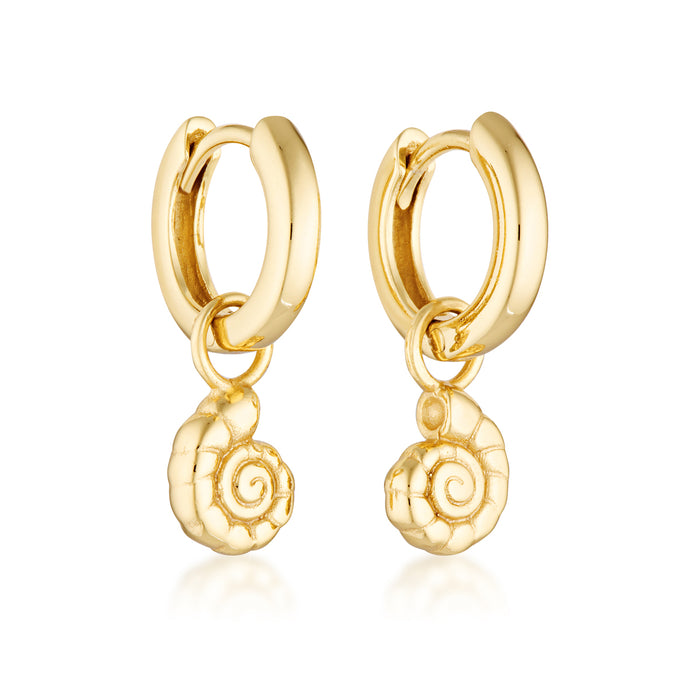 CONCH SHELL HUGGIES | GOLD