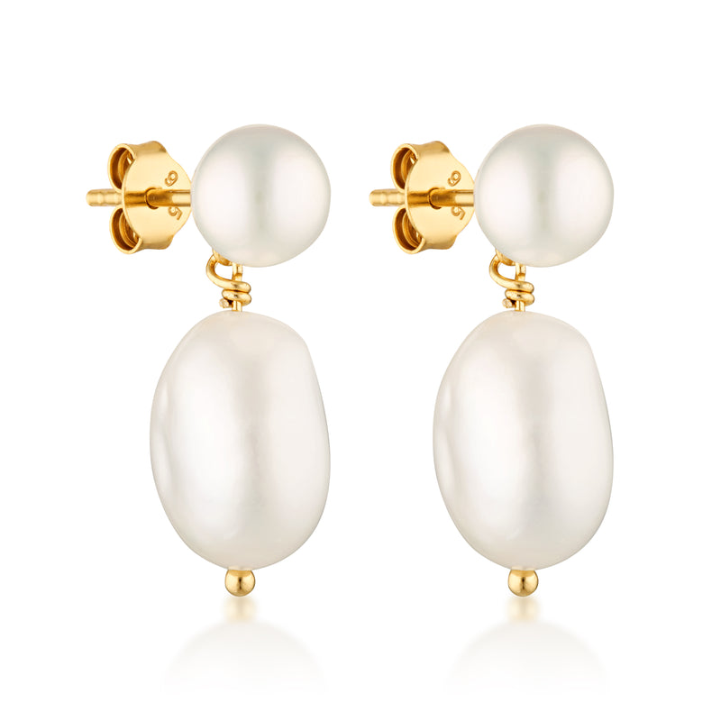 CELINE PEARL EARRINGS | GOLD