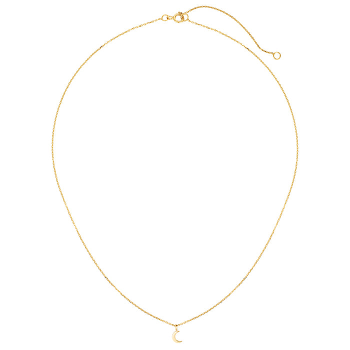 MOON NECKLACE | 9K SOLID GOLD