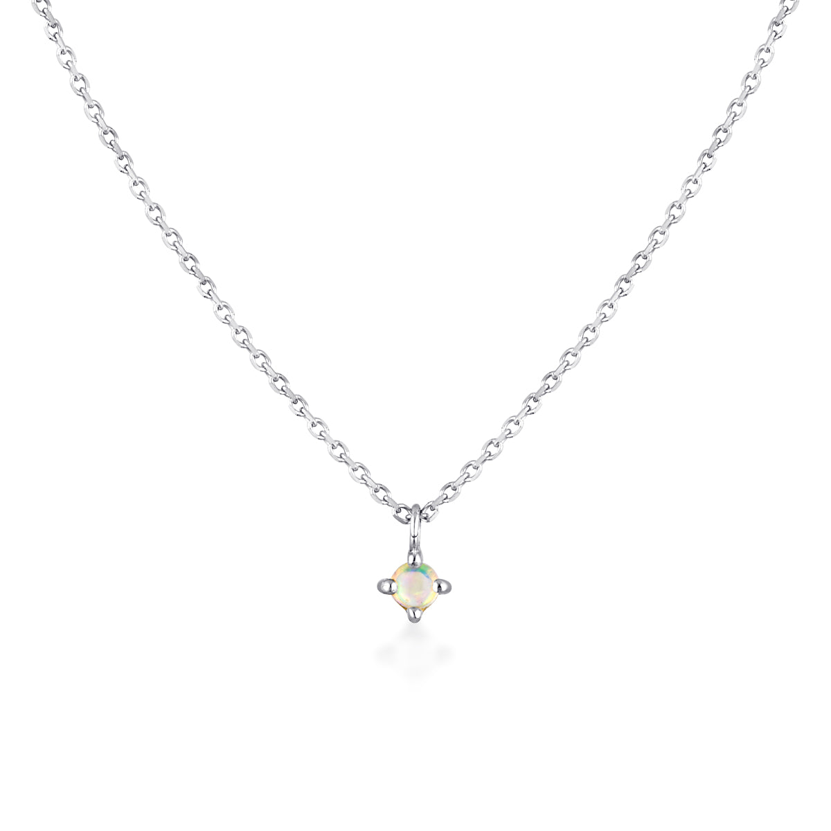 OPAL NECKLACE | 9K SOLID WHITE GOLD