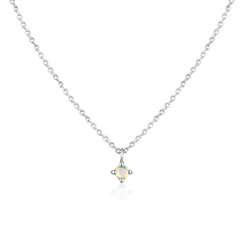 OPAL NECKLACE | 9K SOLID WHITE GOLD