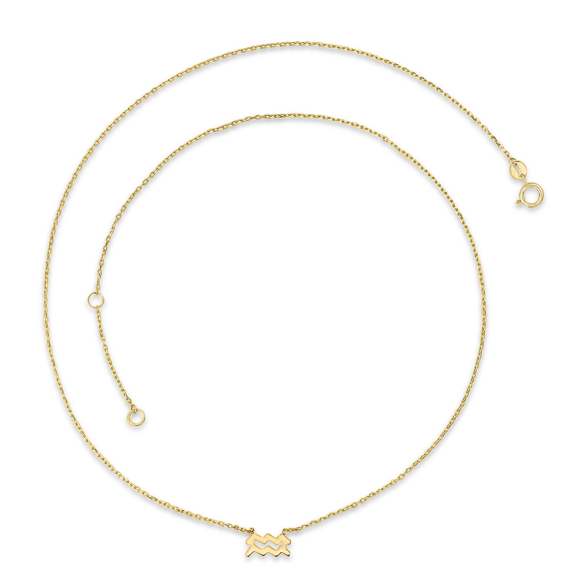 AQUARIUS ZODIAC NECKLACE | 9K SOLID GOLD