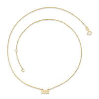 AQUARIUS ZODIAC NECKLACE | 9K SOLID GOLD