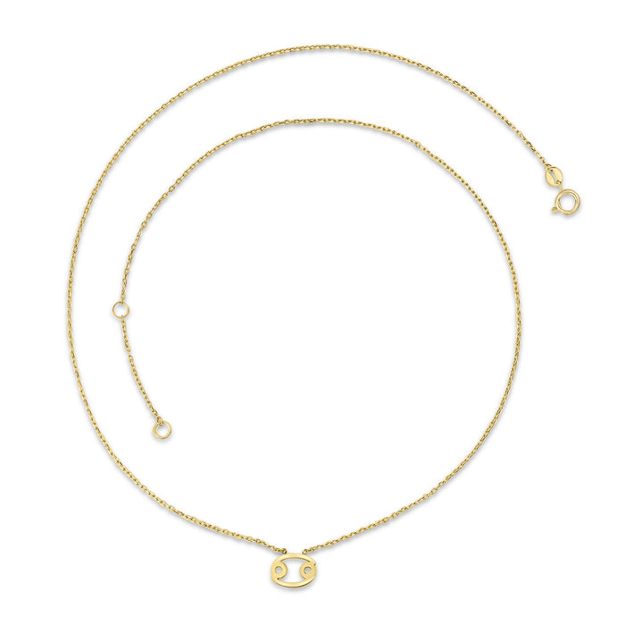 CANCER ZODIAC NECKLACE | 9K SOLID GOLD