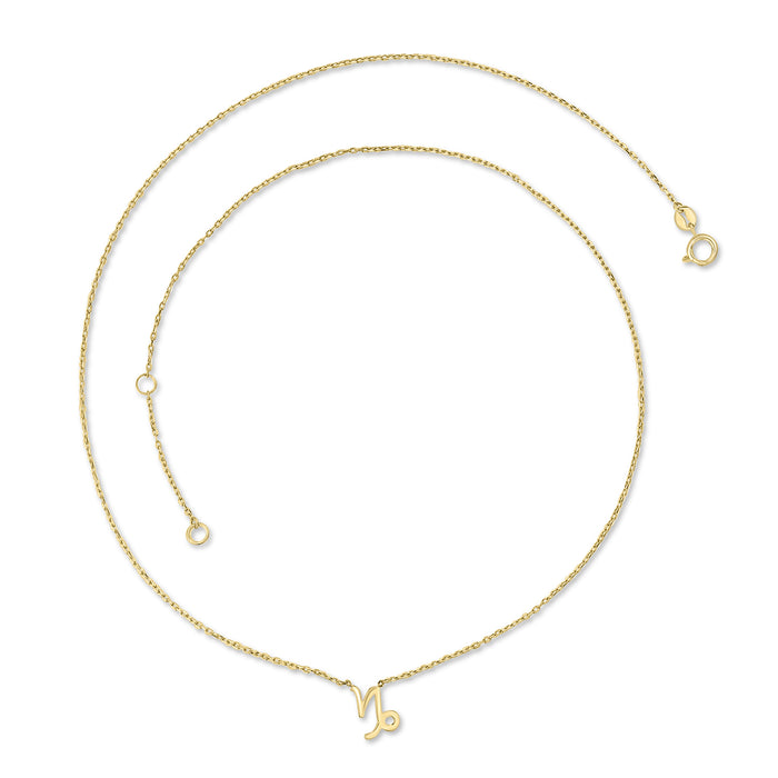 CAPRICORN ZODIAC NECKLACE | 9K SOLID GOLD