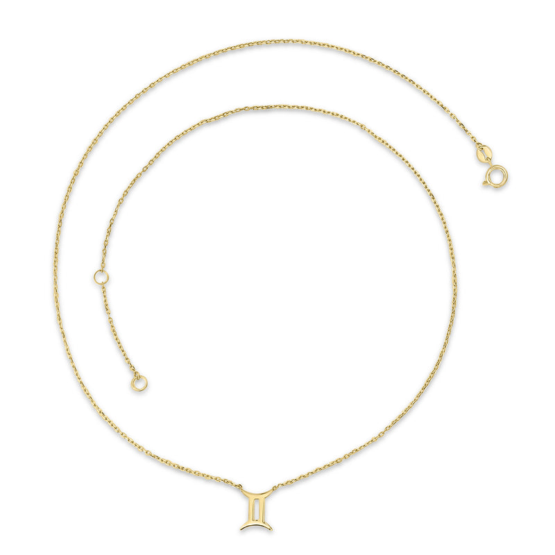 GEMINI ZODIAC NECKLACE | 9K SOLID GOLD