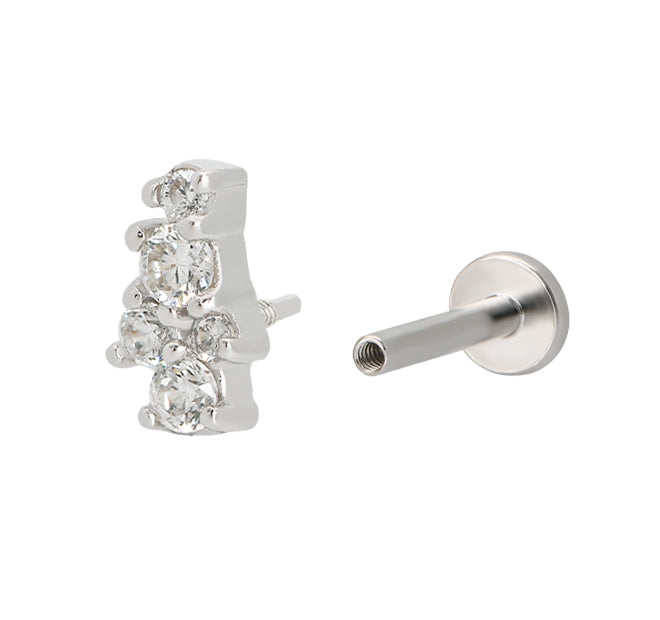Covey Flatback Stud - Silver