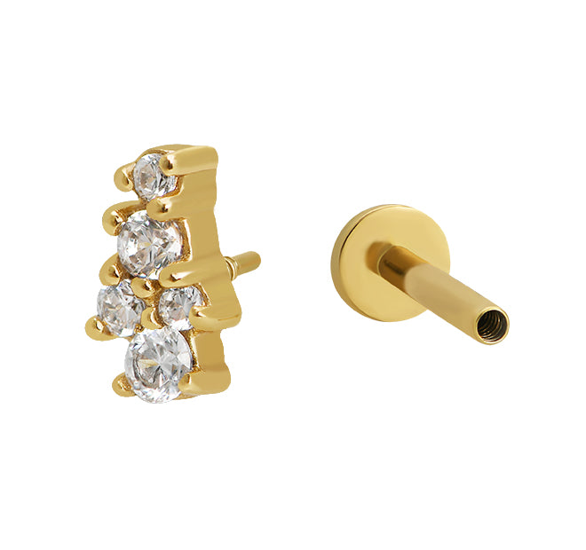 Covey Flatback Stud - Gold