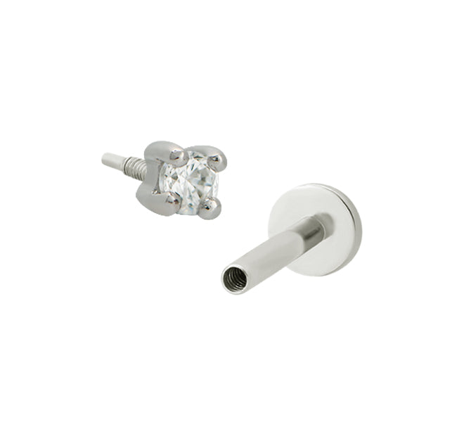 Round Flatback Stud - Silver