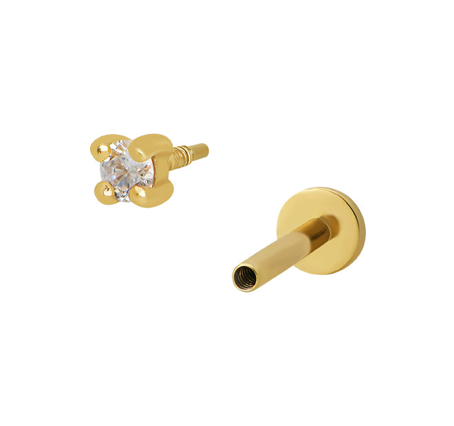 Round Flatback Stud - Gold