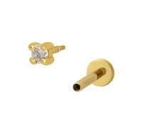 Round Flatback Stud - Gold
