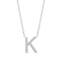 DIAMOND INITIAL NECKLACE | 9K SOLID WHITE GOLD