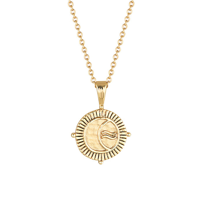 FREESTONE MOON & WATER NECKLACE | GOLD