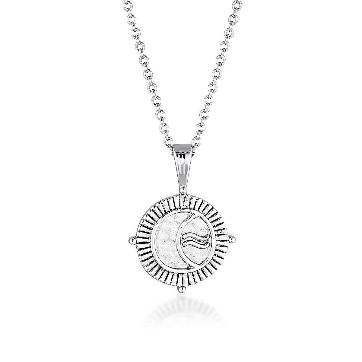 FREESTONE MOON & WATER NECKLACE | SILVER