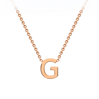 PETITE INITIAL NECKLACE | 9K SOLID ROSE GOLD