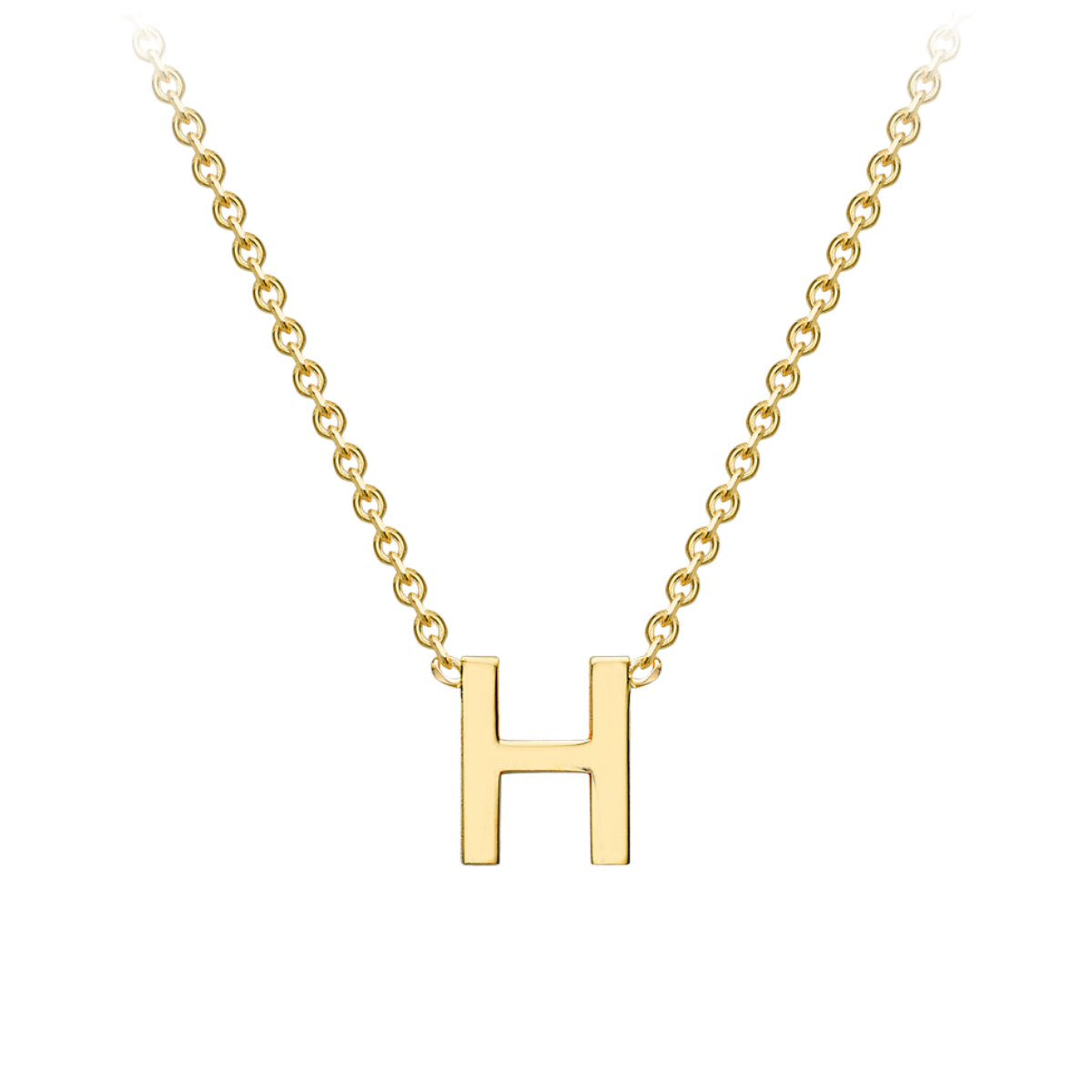 PETITE 'H' INITIAL NECKLACE | 9K SOLID GOLD