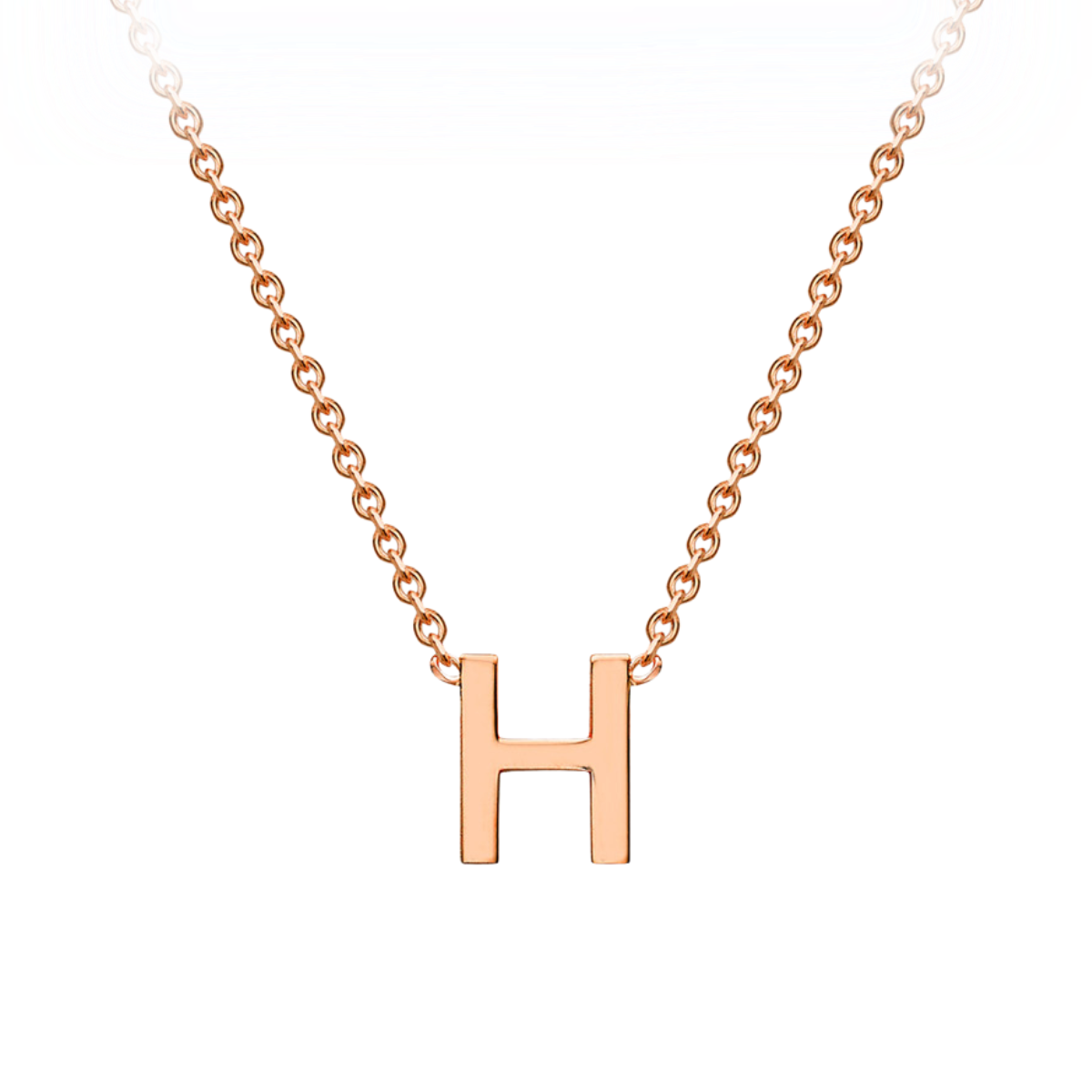PETITE INITIAL NECKLACE | 9K SOLID ROSE GOLD