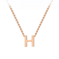 PETITE INITIAL NECKLACE | 9K SOLID ROSE GOLD