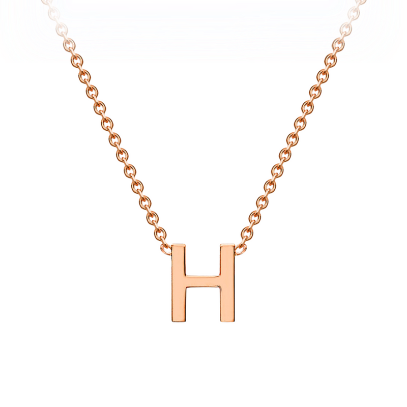 PETITE INITIAL NECKLACE | 9K SOLID ROSE GOLD