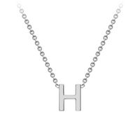 PETITE INITIAL NECKLACE | 9K SOLID WHITE GOLD