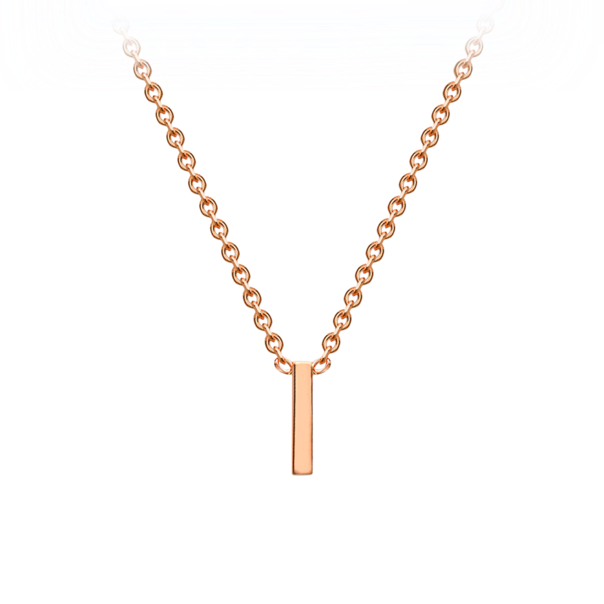 PETITE INITIAL NECKLACE | 9K SOLID ROSE GOLD