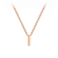 PETITE INITIAL NECKLACE | 9K SOLID ROSE GOLD