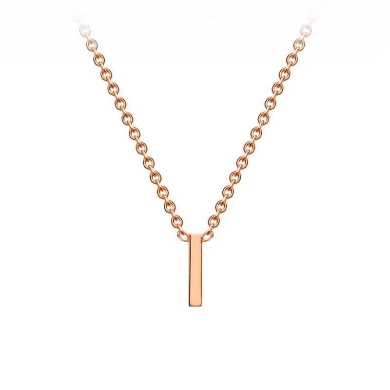 PETITE INITIAL NECKLACE | 9K SOLID ROSE GOLD