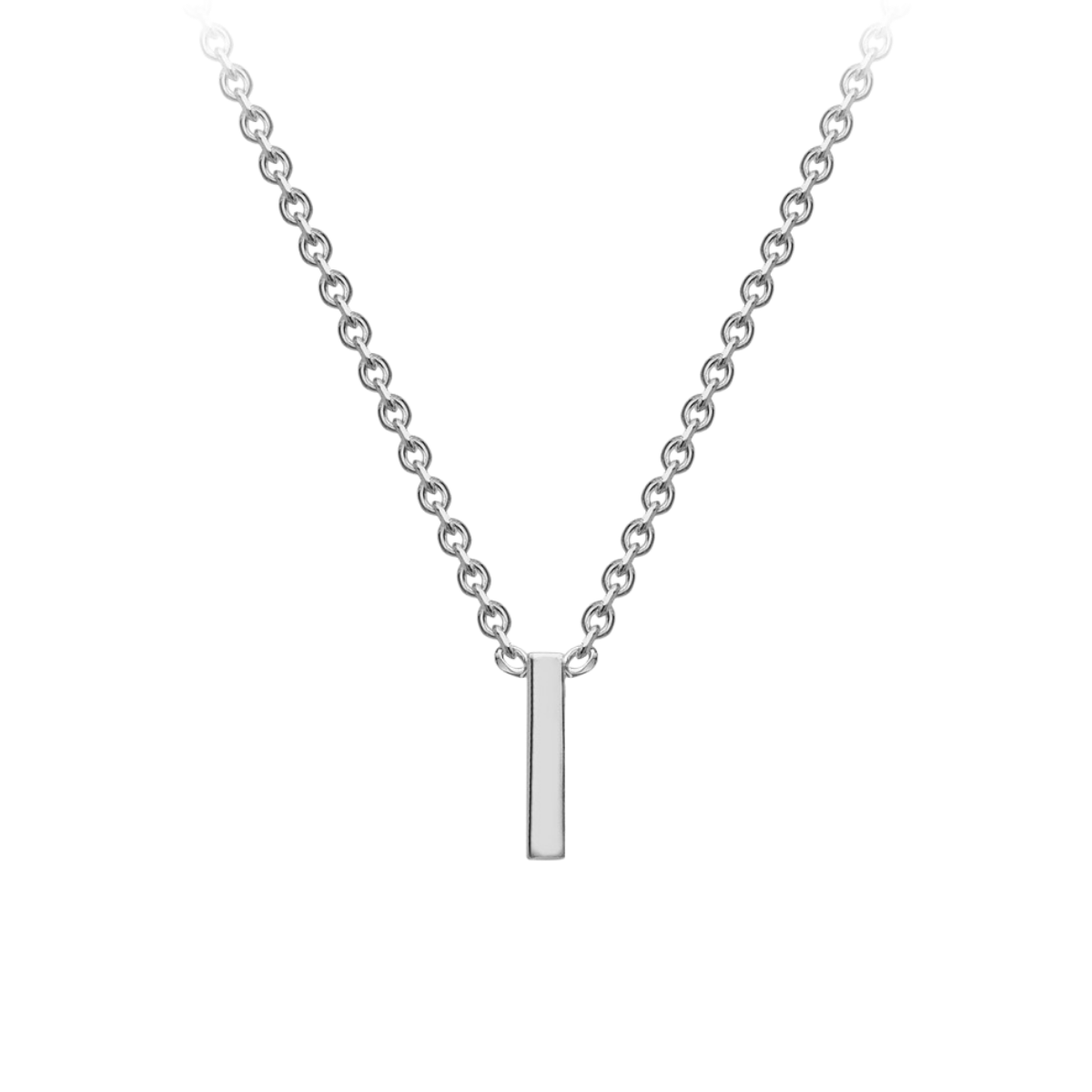 PETITE INITIAL NECKLACE | 9K SOLID WHITE GOLD