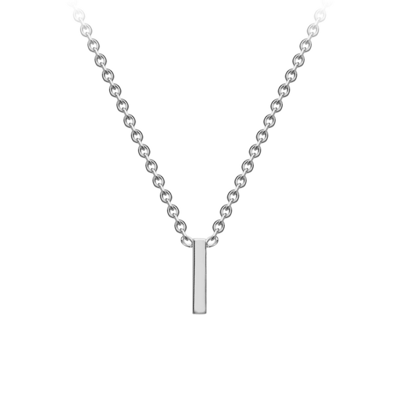 PETITE INITIAL NECKLACE | 9K SOLID WHITE GOLD