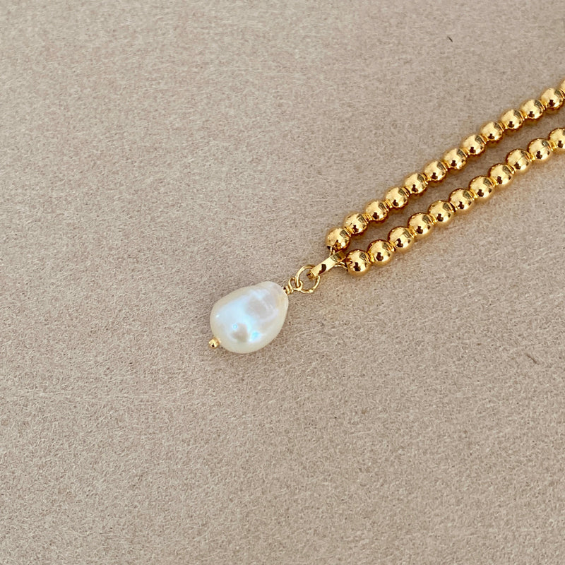 BELIEF NECKLACE & CELINE PEARL PENDANT