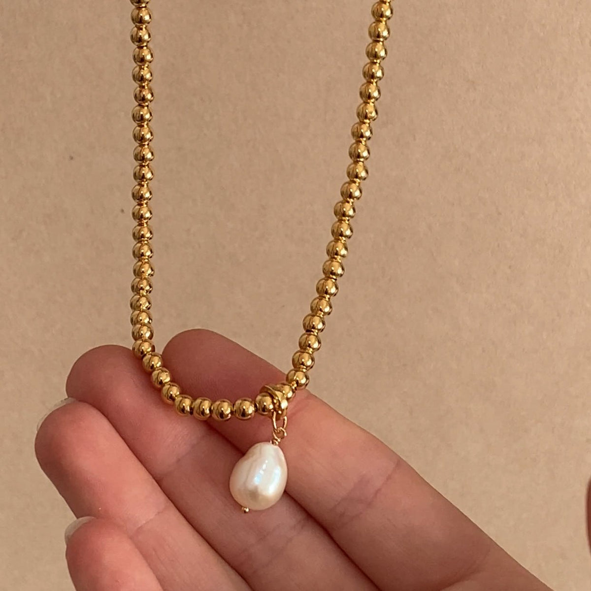 BELIEF NECKLACE & CELINE PEARL PENDANT