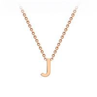 PETITE INITIAL NECKLACE | 9K SOLID ROSE GOLD