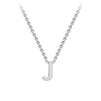 PETITE INITIAL NECKLACE | 9K SOLID WHITE GOLD