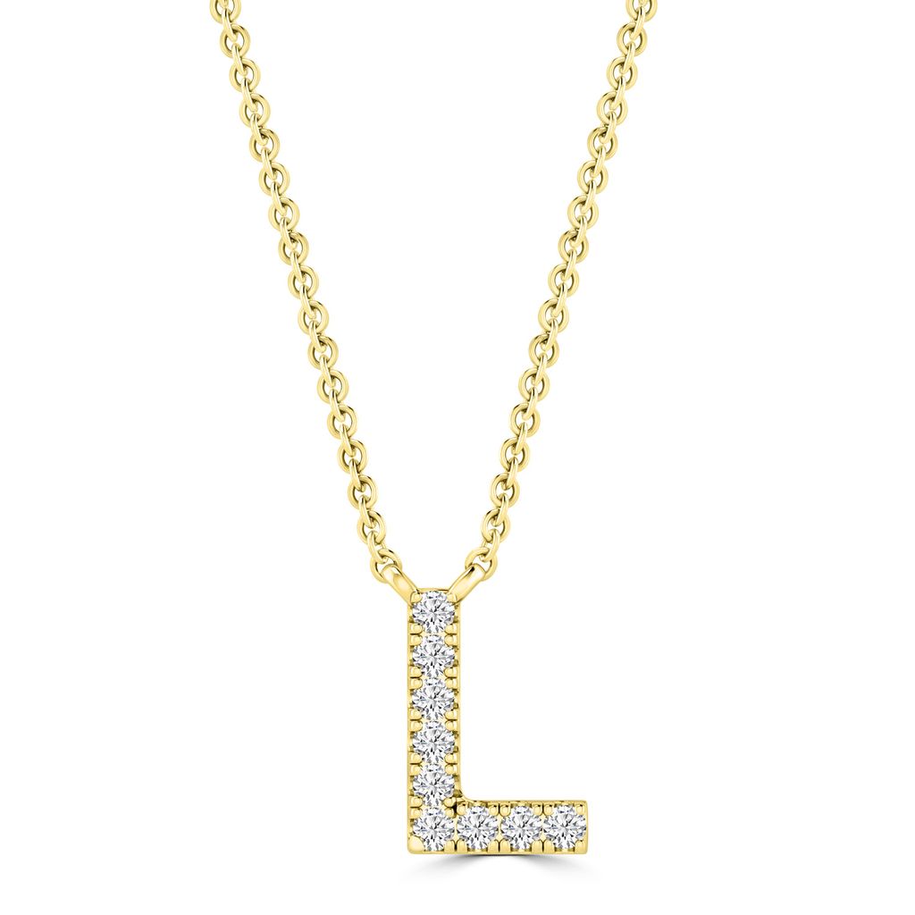 DIAMOND INITIAL NECKLACE | 9K SOLID GOLD