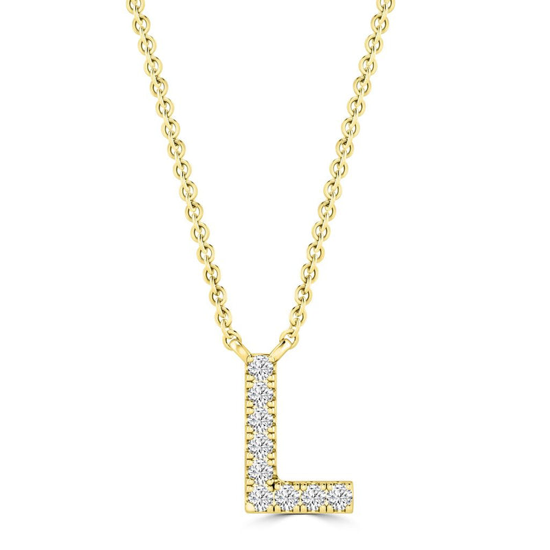 DIAMOND INITIAL NECKLACE | 9K SOLID GOLD
