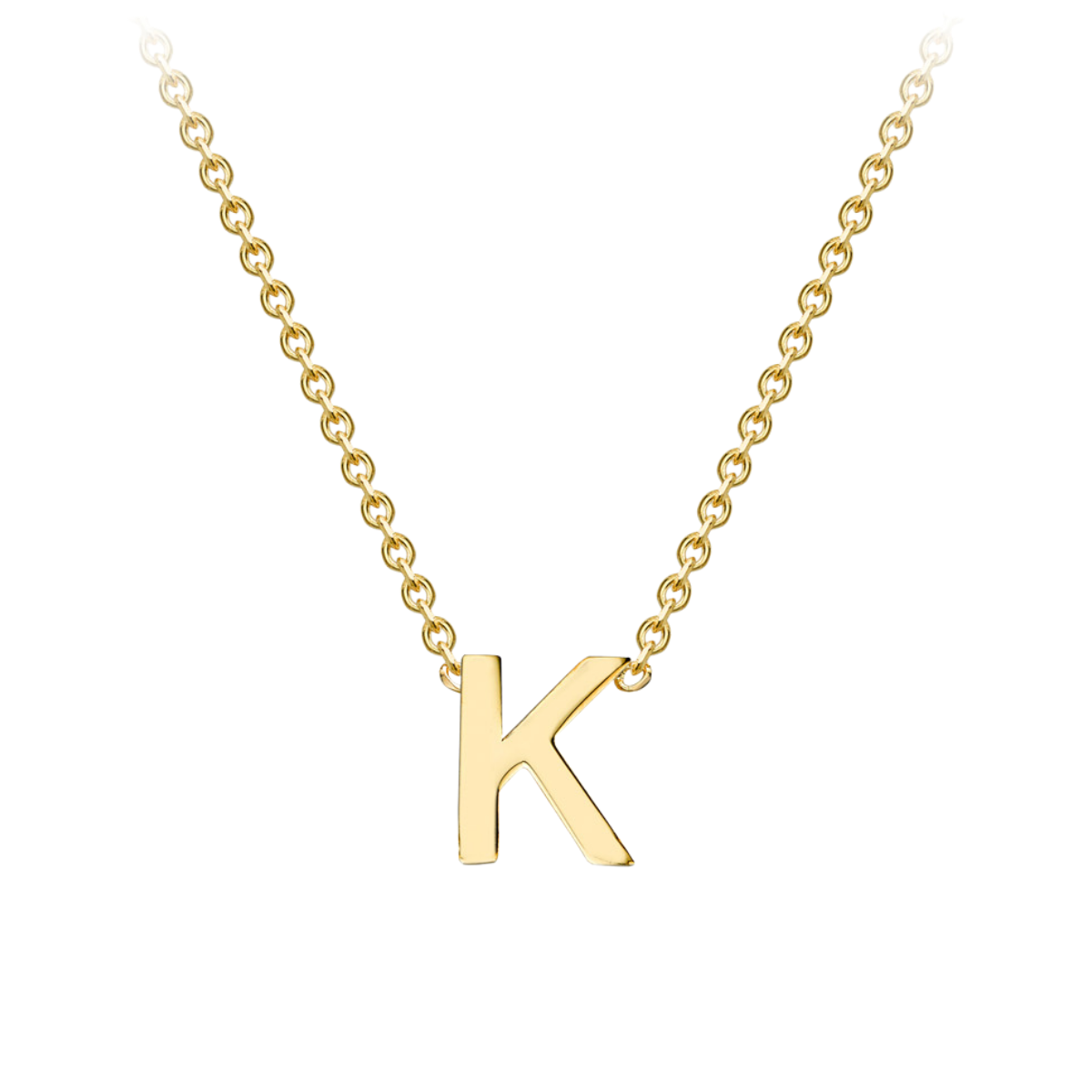 PETITE 'K' INITIAL NECKLACE | 9K SOLID GOLD