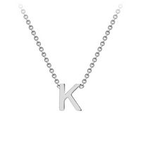 PETITE INITIAL NECKLACE | 9K SOLID WHITE GOLD