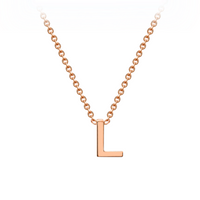 PETITE INITIAL NECKLACE | 9K SOLID ROSE GOLD
