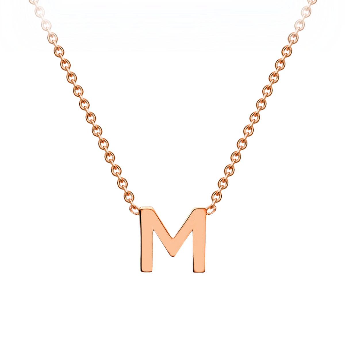 PETITE INITIAL NECKLACE | 9K SOLID ROSE GOLD