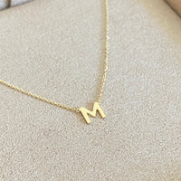 PETITE 'M' INITIAL NECKLACE | 9K SOLID GOLD