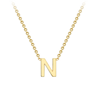 PETITE INITIAL NECKLACE | 9K SOLID GOLD