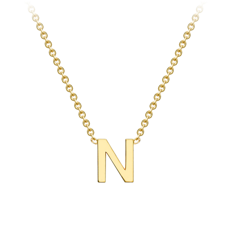 PETITE INITIAL NECKLACE | 9K SOLID GOLD