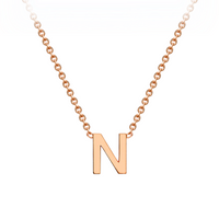 PETITE INITIAL NECKLACE | 9K SOLID ROSE GOLD