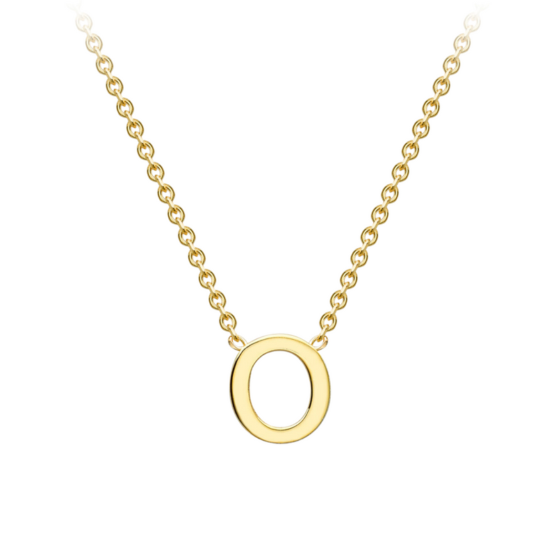 PETITE 'O' INITIAL NECKLACE | 9K SOLID GOLD
