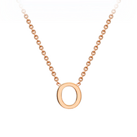 PETITE 'O' INITIAL NECKLACE | 9K SOLID ROSE GOLD